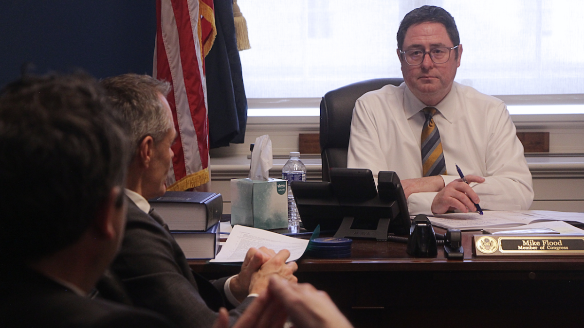 Congressman Flood meets with Danish and Greenlander Representatives