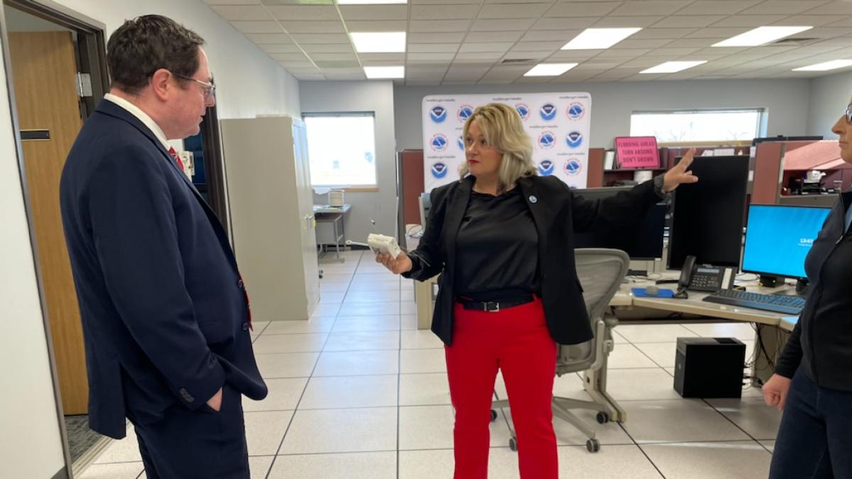 Congressman Flood Tours NWS Valley