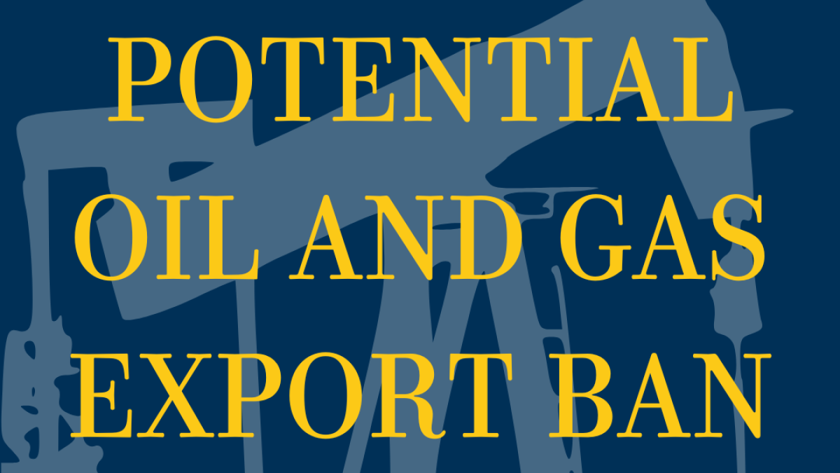 oil and gas export ban
